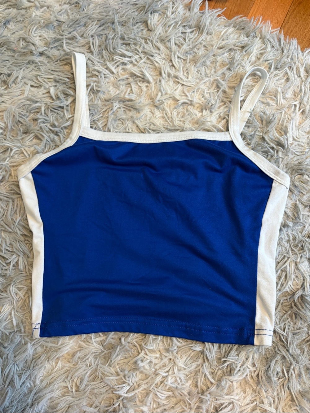 Women’s Blue & White Cropped Tank Top